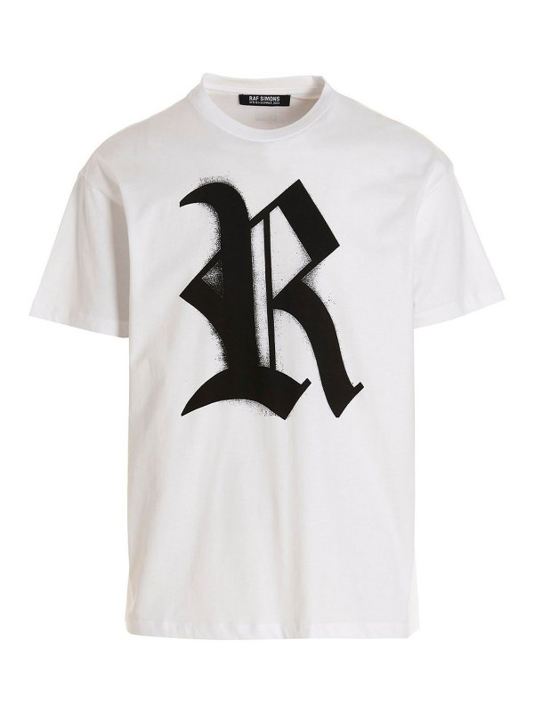 RAF SIMONS: Camisetas - Camiseta - Blanco