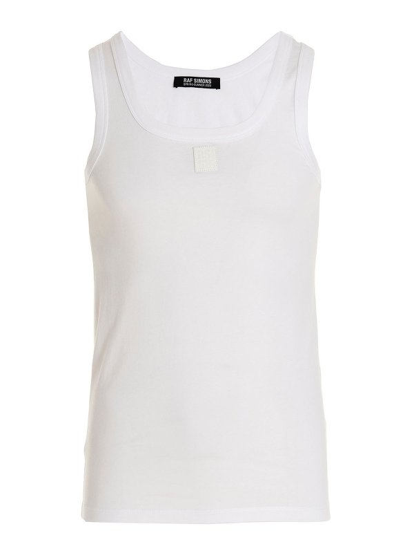 RAF SIMONS: Tops & Tank tops - Logo patch tank top