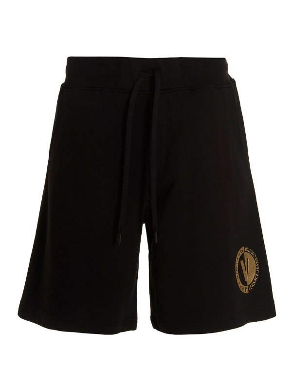 Versace Jeans Couture: トラウザーショーツ - ショートパンツ - 黒