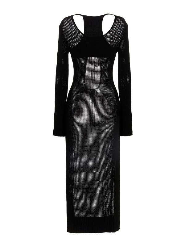 ANDREĀDAMO: cardigans online - Openwork long cardigan