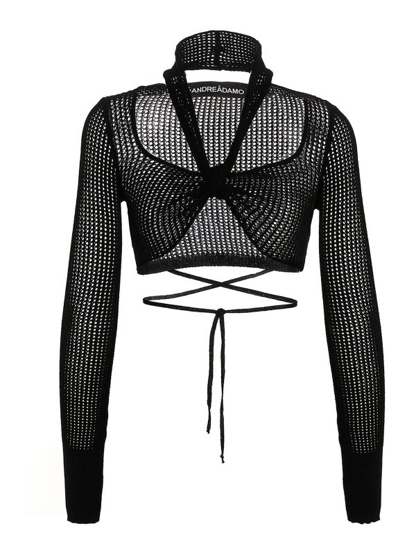 ANDREĀDAMO: Tops & Tank tops - Openwork cropped top