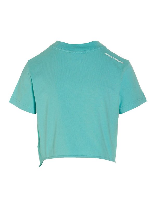 Courreges: t-shirts online - T-shirt shell logo dry cotton