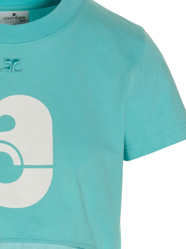 iKRIX Courreges: t-shirts - T-shirt shell logo dry cotton