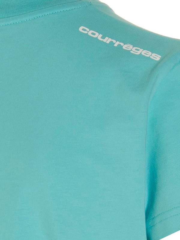 T-shirt shell logo dry cotton shop online: Courreges