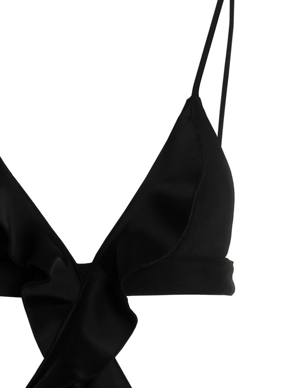 Ruffle detailed dress shop online: DAVID KOMA