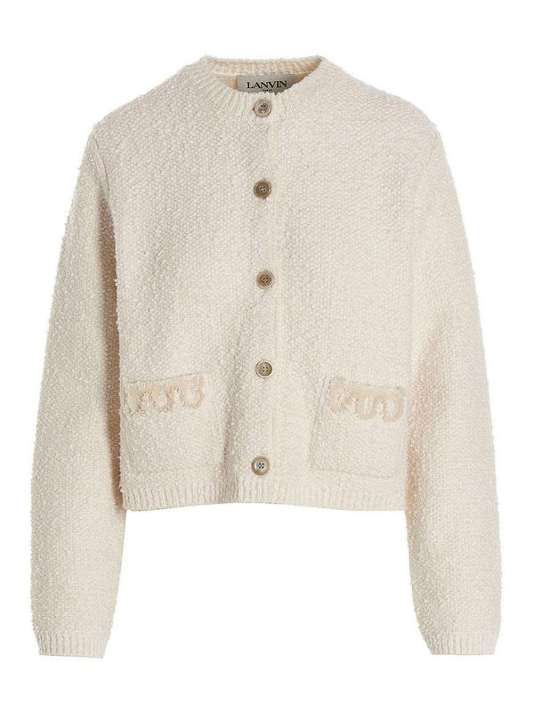LANVIN: Cárdigans - Cárdigan - Blanco