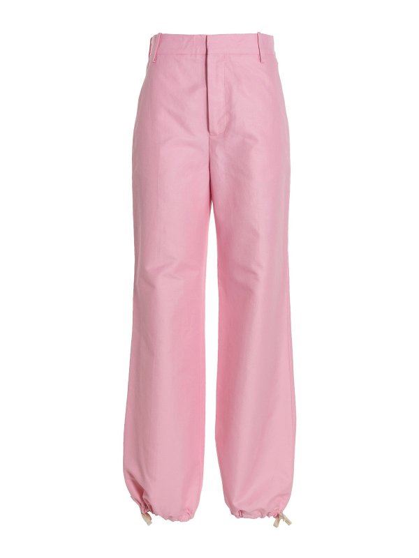 Marni: casual trousers - Logo embroidery pants