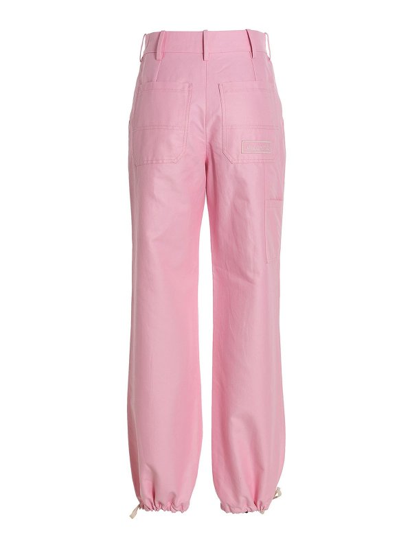 Marni: casual trousers online - Logo embroidery pants