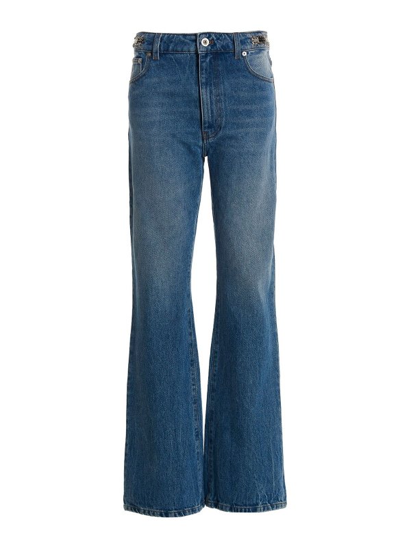 PACO RABANNE: flared jeans - Metal disk jeans