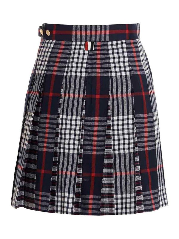 THOM BROWNE: mini skirts online - Check skirt