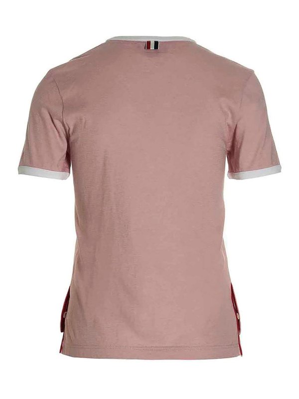 THOM BROWNE: t-shirts online - Contrast edging T-shirt