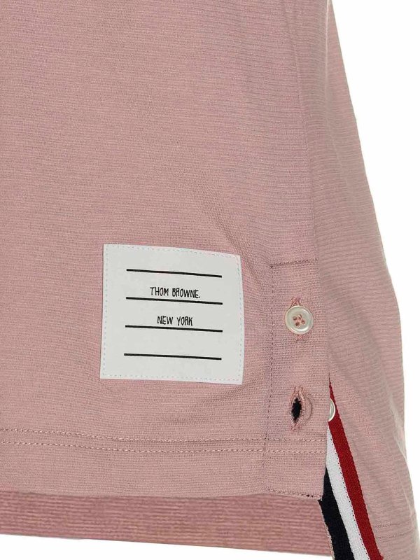 Contrast edging T-shirt shop online: THOM BROWNE