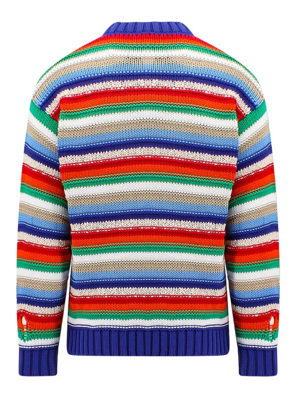 DSQUARED2: Suéteres con cuello pico online - Suéter Cuello Redondo - Multicolor