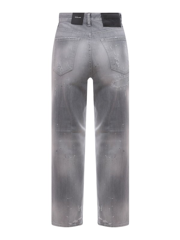 DSQUARED2: Jeans à jambe droite online - Jean Droit - Gris