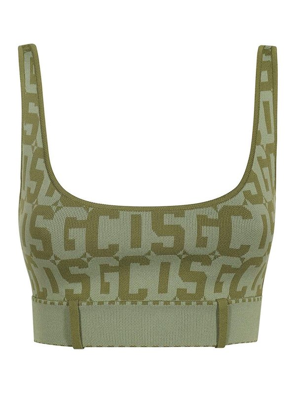 GCDS: Tops y camisetas sin mangas - Top - Verde