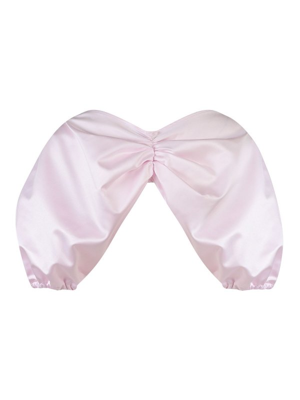 Vivetta: Tops & Tank tops online - Satin top with flower and bow detail