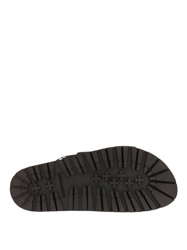 Suede sandals with metal studs shop online: DSQUARED2