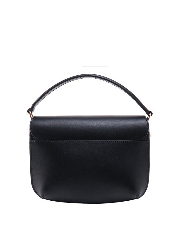 iKRIX A.P.C.: shoulder bags - Leather shoulder bag with logo print