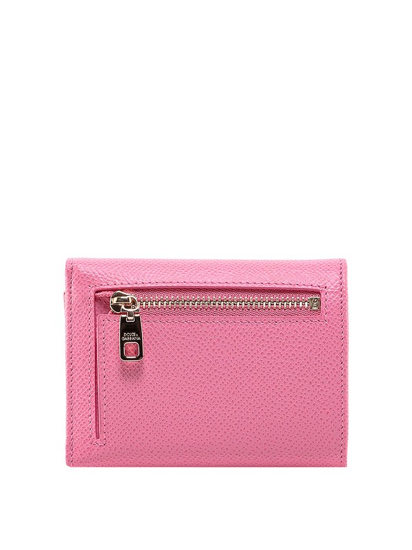 DOLCE & GABBANA: portafogli online - Portafoglio in pelle con iconico logo