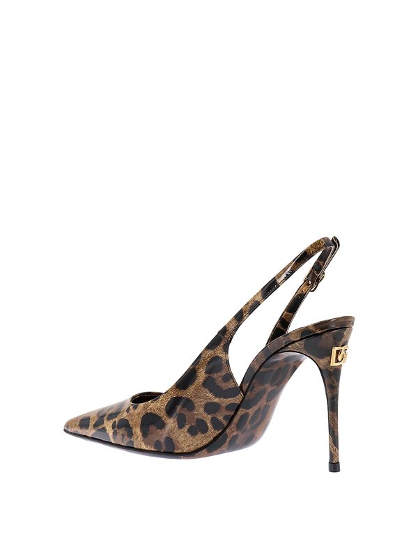 iKRIX DOLCE & GABBANA: court shoes - Leather slingback with animalier print