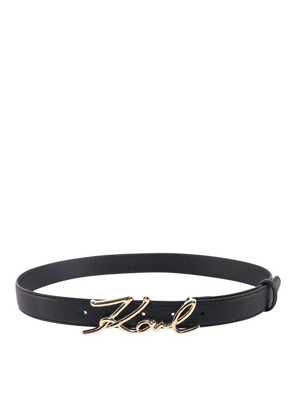 KARL LAGERFELD: Cinturones - Cinturón - Negro