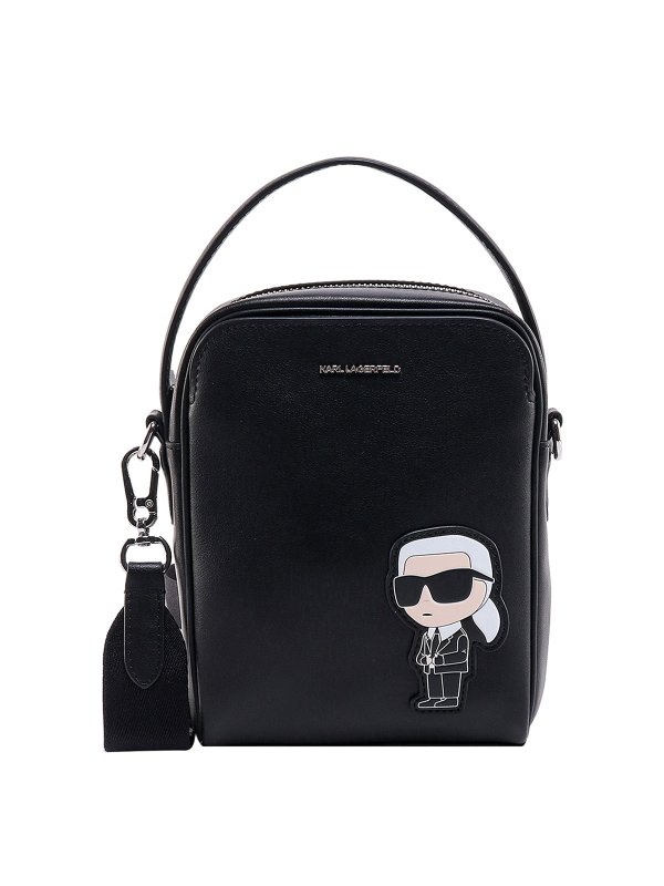KARL LAGERFELD: クロスボディバッグ - ショルダーバッグ - 黒