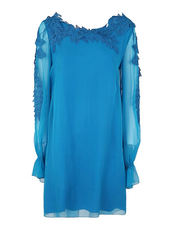 ALBERTA FERRETTI: ニーレングスドレス - 膝丈ドレス - ブルー