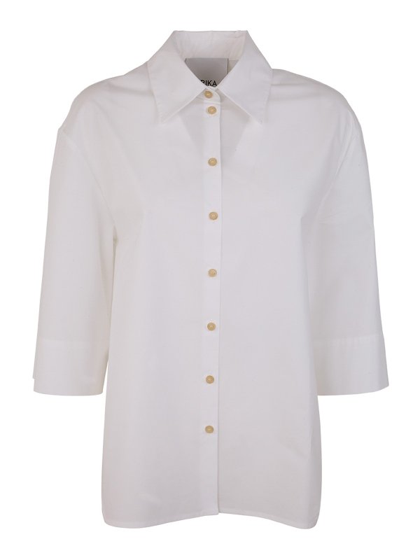 Erika Cavallini: shirts - Cotton shirt with classic collar