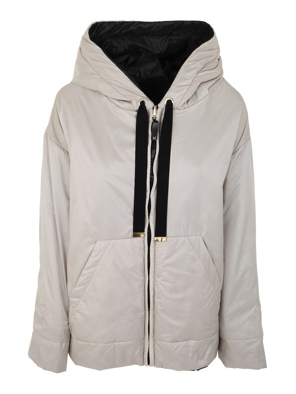 Max Mara: ダウン・ハイテクジャケット - ダウンジャケット - 白