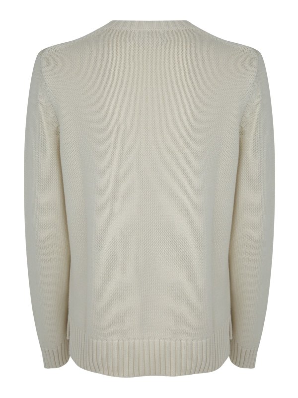 POLO RALPH LAUREN: Strickpullover mit Rundhalsausschnitt online - Rundhalspullover - Weiß