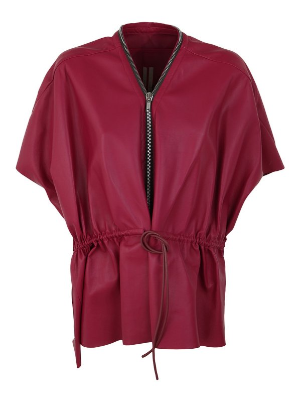 RICK OWENS: Lederjacken - Lederjacke - Rosa