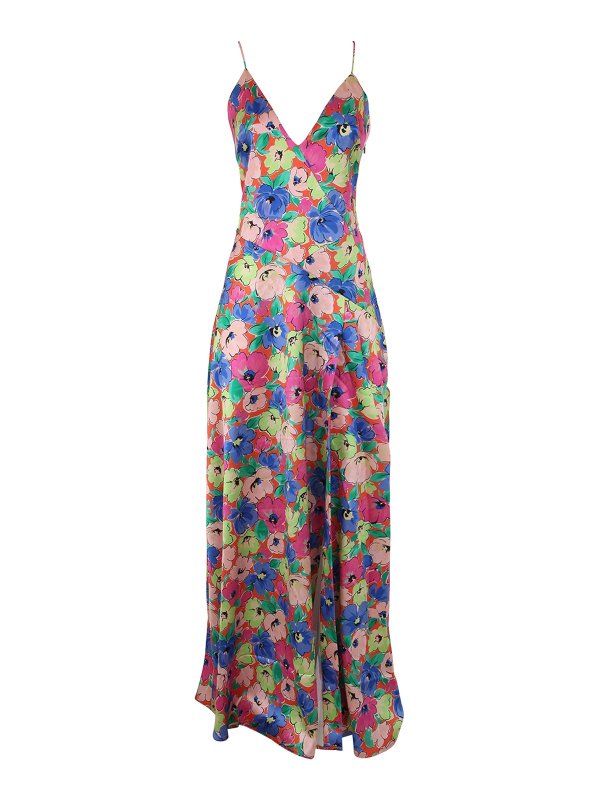 ROTATE Birger Christensen: maxi dresses - Floral silk dress