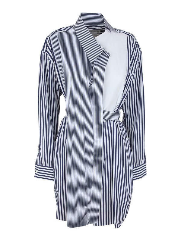 Sacai: ニーレングスドレス - 膝丈ドレス - ブルー