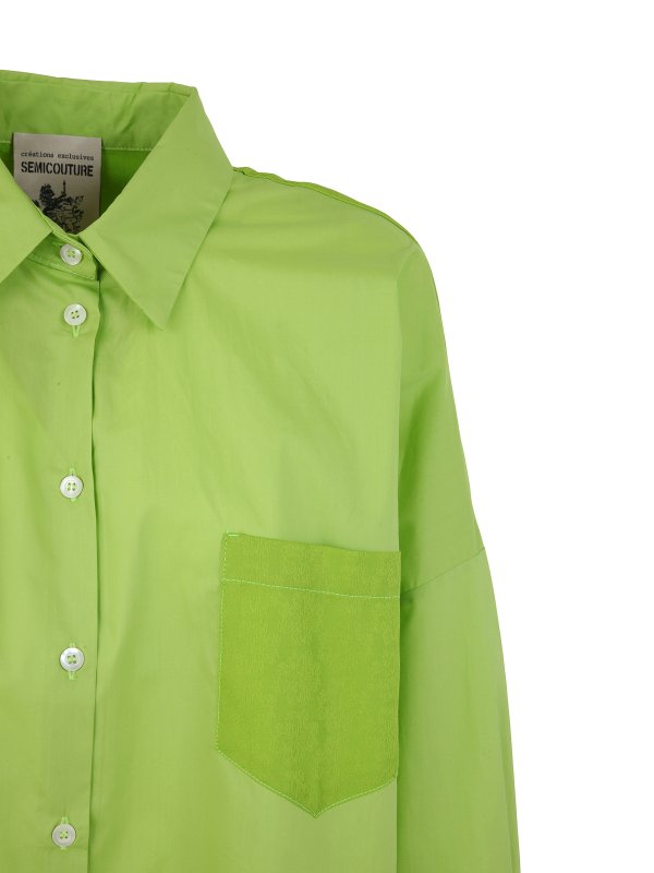 iKRIX Semicouture: shirts - Cotton oversized shirt with pocket