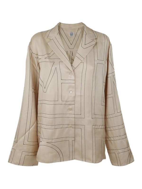 TOTEME: blazers - Monogram silk blazers