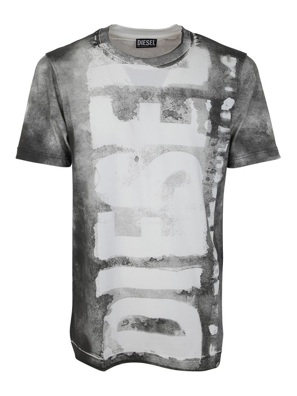 DIESEL: t-shirts - Maxi logo T-shirt