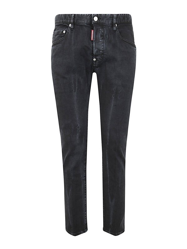 DSQUARED2: Jeans Rectos - Vaqueros Rectos - Negro