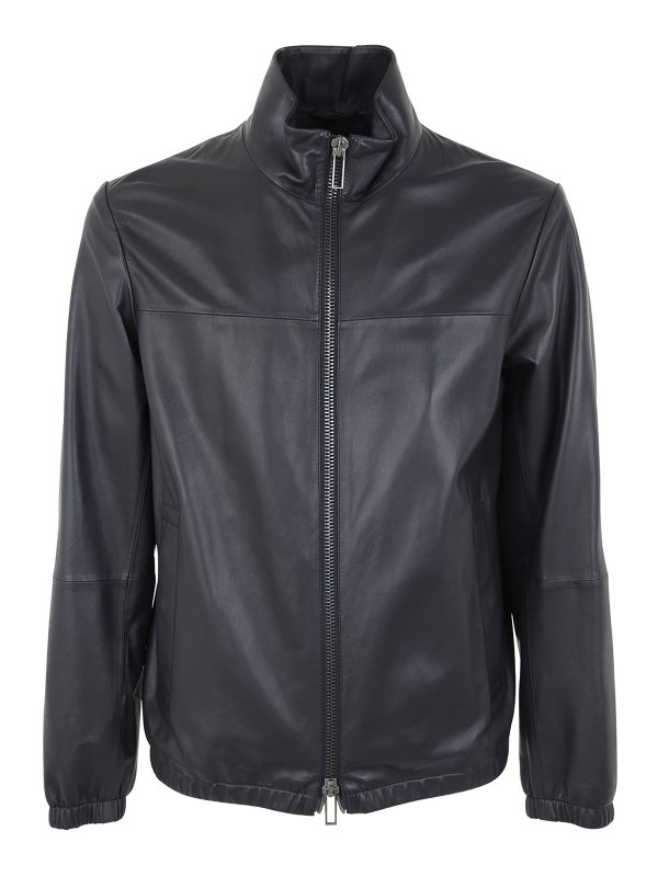 EMPORIO ARMANI: leather jacket - Leather jacket