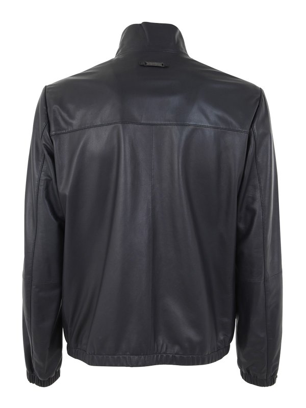 EMPORIO ARMANI: leather jacket online - Leather jacket