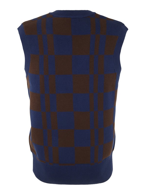 FRED PERRY: vests online - Check pattern V-neck