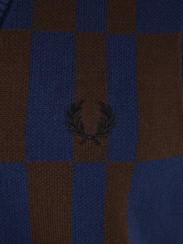 iKRIX FRED PERRY: vests - Check pattern V-neck