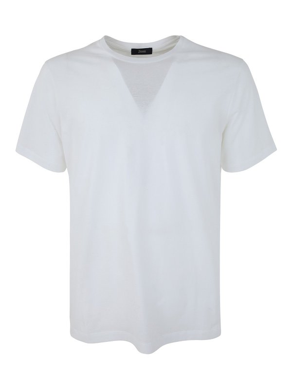 HERNO: t-shirts - Crepe T-shirt