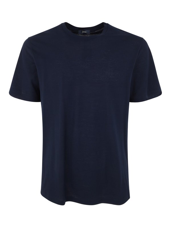 HERNO: t-shirt - T-shirt in crêpe di cotone