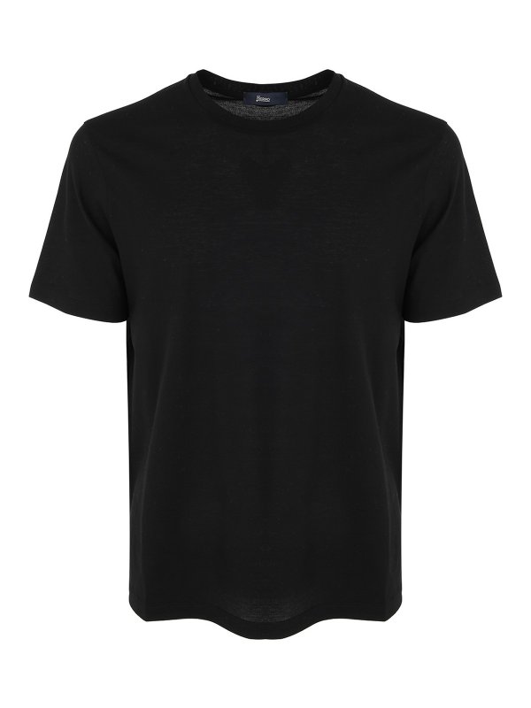 HERNO: T-shirts - T-Shirt - Schwarz