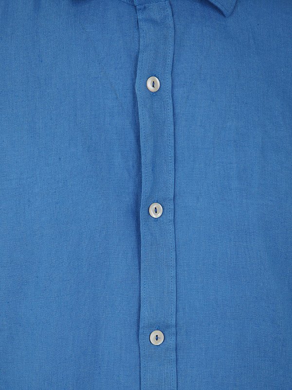 Tintoria Mattei Linen shirt - Light Blue - Men | Q66TNW092UC1