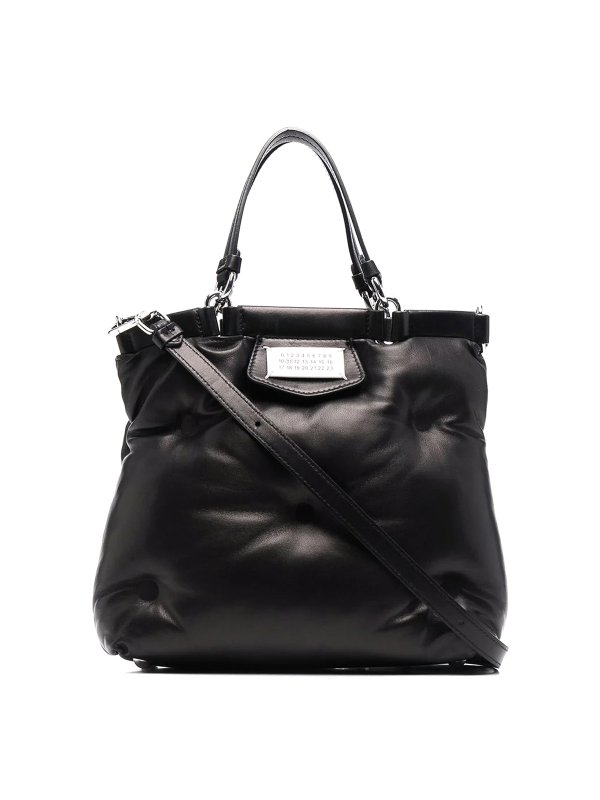 Maison Margiela: totes bags - Glam slam leather small bag