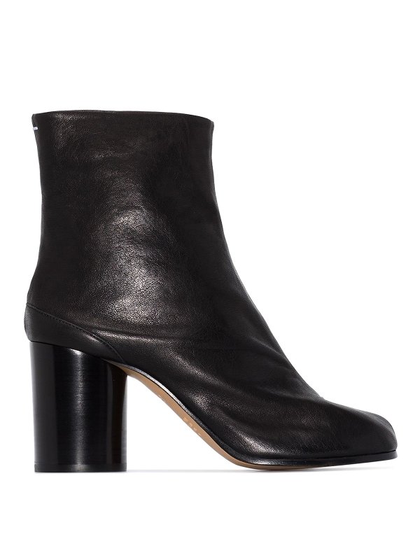 Maison Margiela: ankle boots - Tabi leather boots