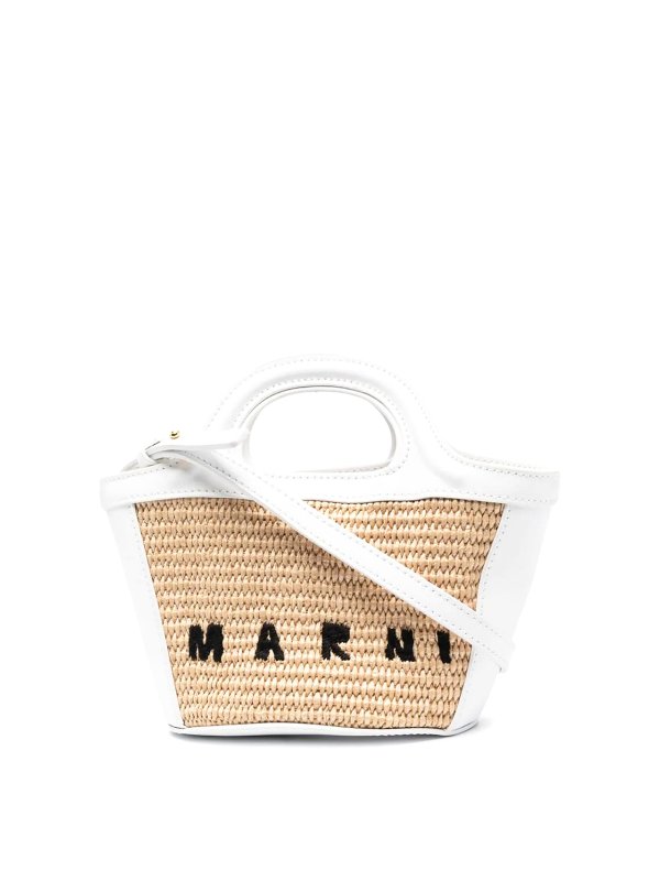 Marni: Sacs à main - Sac Cabas - Blanc