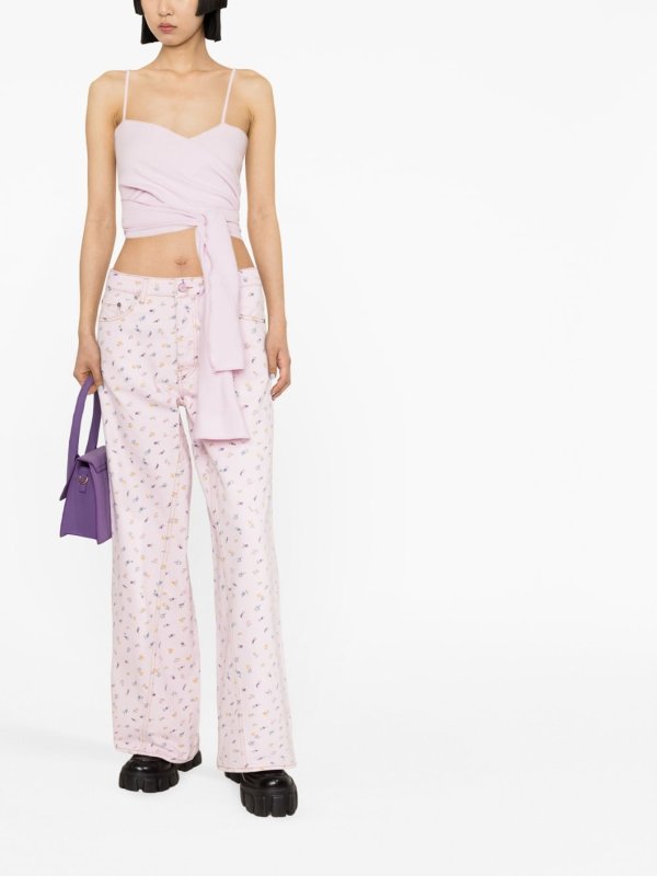 GANNI: ストレートジーンズ online - ストレートジーンズ - ピンク