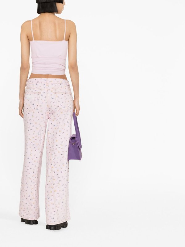 ストレートジーンズ - ピンク shop online: GANNI